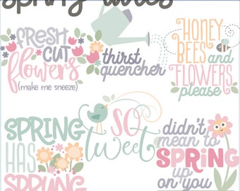 Titoli di Clipart primaverili -Uso commerciale personale e limitato- ClipArt Fiore primaverile