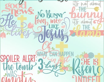 Easter Clipart Religious Titles -Personal and Limited Commercial Use- Spring Clipart, Easter Sayings Clip art