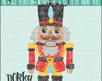 Nutcracker Watercolor PNG Artwork - Digital File - for heat press, planners, cookies, and crafts