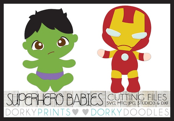 Super Hero Cuttable Files, Baby Heroes - svg, mtc, jpg, studio 3, and dxf  files, Superhero SVG