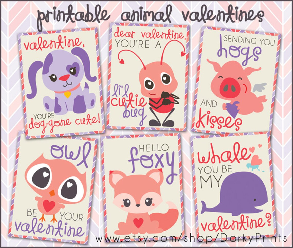 Valentine Printable PDF Printable Party Supplies Printable - Etsy
