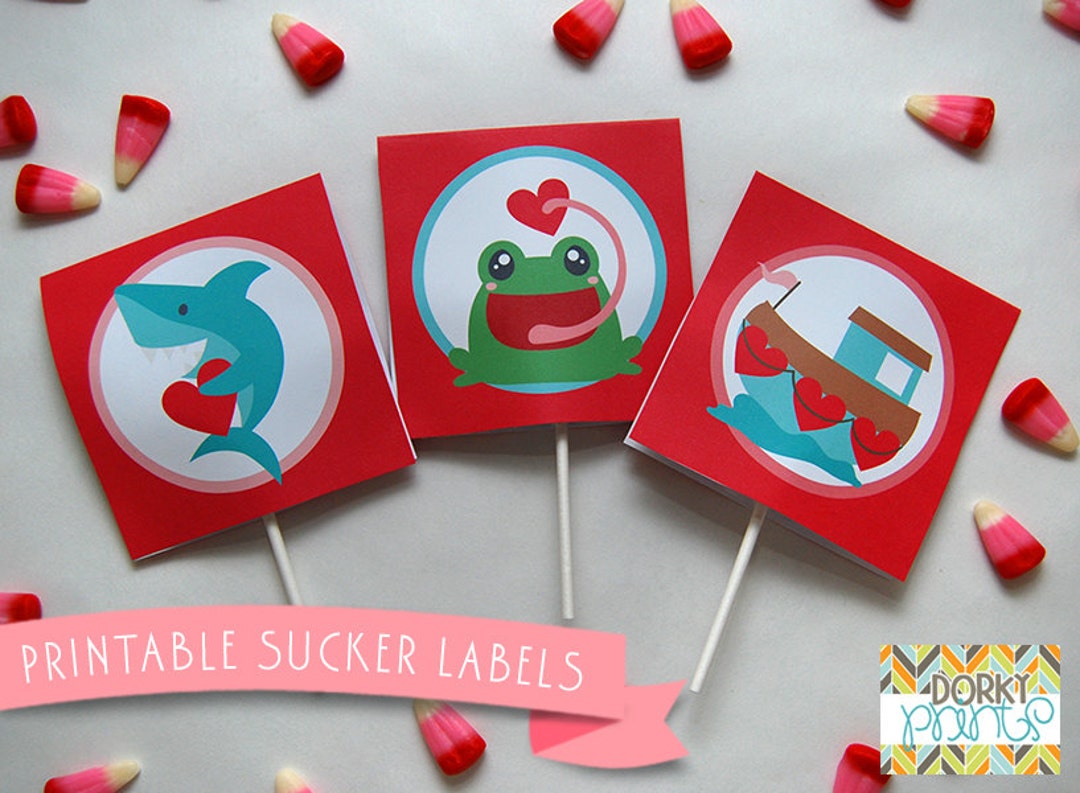 Valentine Printable PDF - Printable Party Supplies - Valentines ...