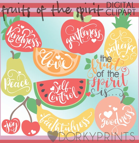 Fruits of the Spirit Clipart personal and Limited Commercial Etsy