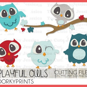 Owl Cuttable Files -For Use with Cutting Machines - svg, mtc, pdf, gsd, and wpc files, Owl SVG