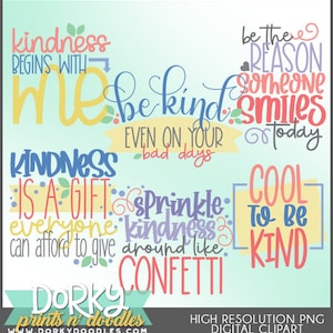 Kindness Clipart -Personal and Limited Commercial Use- Cute Christian Words and Titles Clip Art