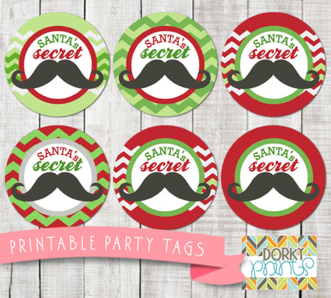 Christmas Printable Circle Tags PDF - Printable Party Supplies ...