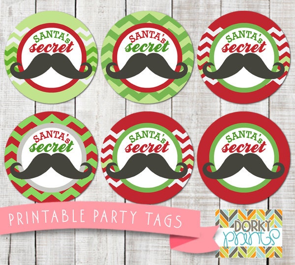 Christmas Printable Circle Tags PDF Printable Party Supplies | Etsy