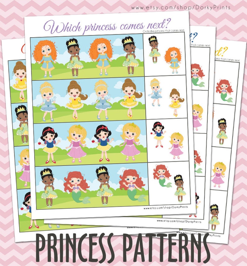 Disney Princess Preschool Printable kindergarten printable | Etsy