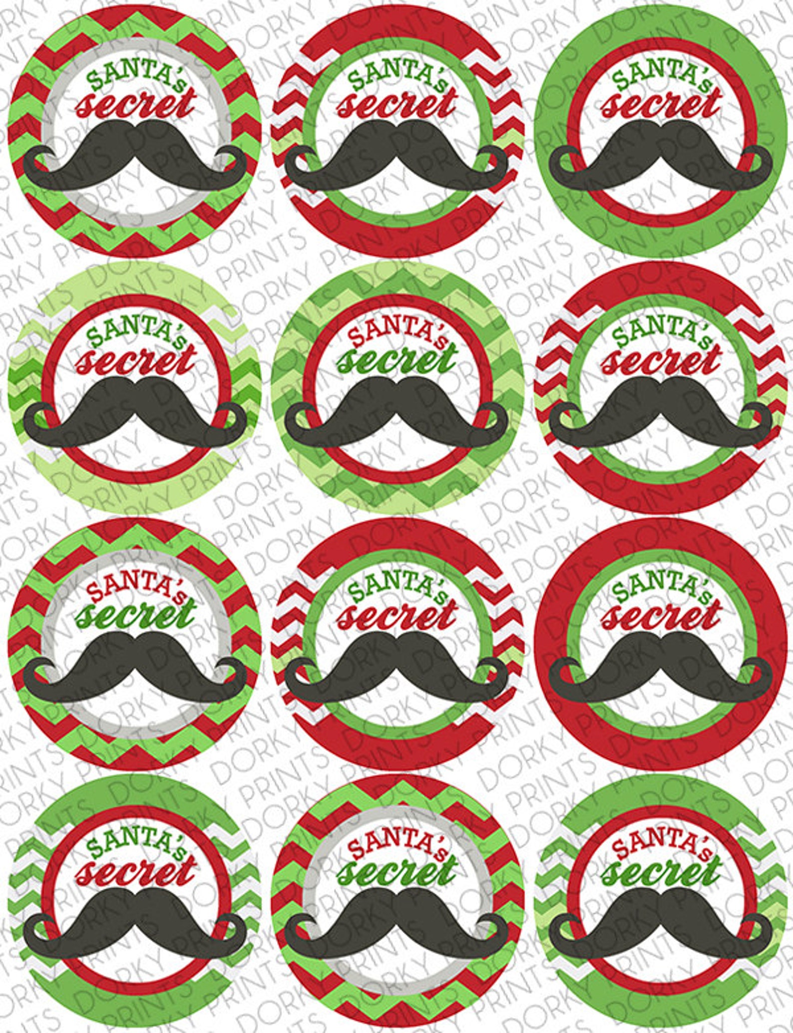 Christmas Printable Circle Tags PDF Printable Party Supplies - Etsy France