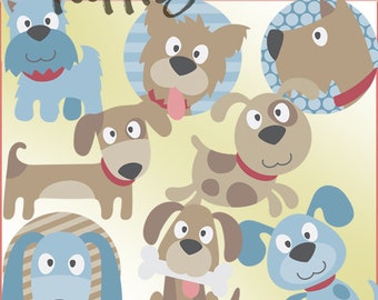 Puppies Clipart -Personal and Limited Commercial Use- Cute Dog Clipart