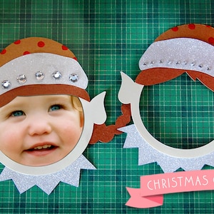 Christmas Cuttable Files -For Use with Cutting Machines - svg, mtc, jpg, gsp, and dxf files - Christmas Elf SVG Frame