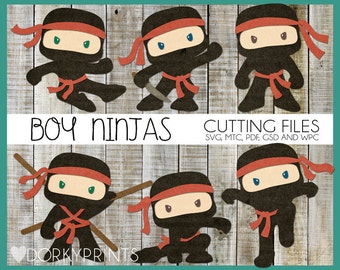 Ninja Cuttable Files -For Use with Cutting Machines - svg, mtc, pdf, gsd, and wpc files, Ninja SVG
