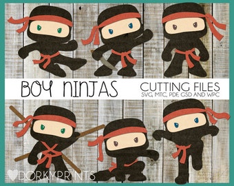Ninja Cuttable Files -Para Uso con Máquinas de Corte - archivos svg, mtc, pdf, gsd y wpc, Ninja SVG
