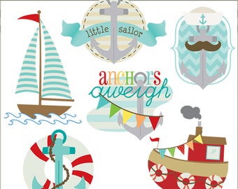 Sailboat PNG Clipart - Anchors Aweigh  -Personal and Limited Commercial Use- tugboat, anchor for printing and other crafts