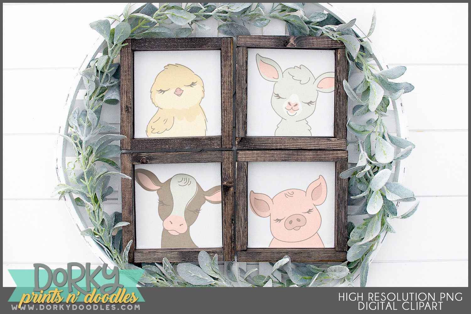 Baby Farm Animals Clipart - Cute Nursery Animal PNG Files - Etsy