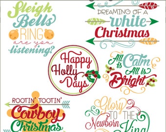 Citazioni e titoli dei raccoglitori di Clipart di Natale -Uso commerciale personale e limitato- ClipArt parole di Natale