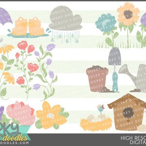 Spring Trios Clipart -Personal and Limited Commercial Use- Cute Spring Clip art