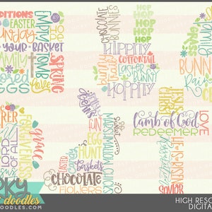 Easter Subway Art Clipart -Utilisation commerciale personnelle et limitée- Cute Spring Subway Art