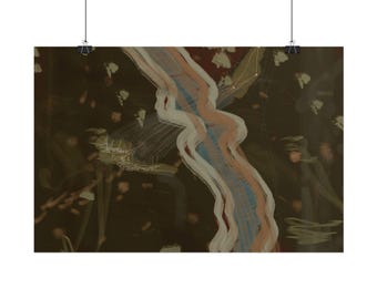 Póster abstracto de rayas onduladas / Pósters enrollados