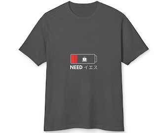 Camiseta "Necesito a Jesús con batería baja" — Camiseta con meme de fe