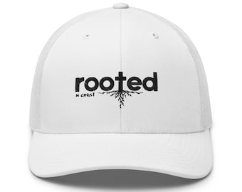 Rooted in Christ Trucker Hat — Faith Mesh Back Cap