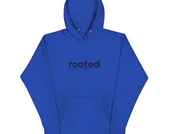 Sudadera «Enraizados en Cristo» — Sudadera con capucha con declaración de fe