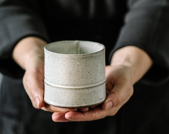 Gobelet à café en céramique blanche, tasse à boire moderne en céramique, gobelets en poterie rustique