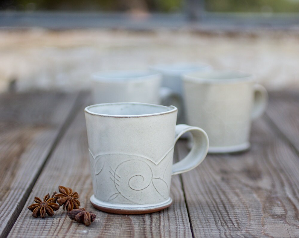 Tasse en Céramique Blanche, Tasse de Thé Céramique, Café Blanche Moderne, Tasses à Modèle Feuille Sp