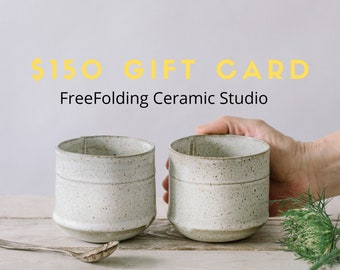 150 USD Gift E-Card Certificate For FreeFolding Ceramic, Idée cadeau de dernière minute, Chèque cadeau électronique pour Noël - Anniversaire - Mariage