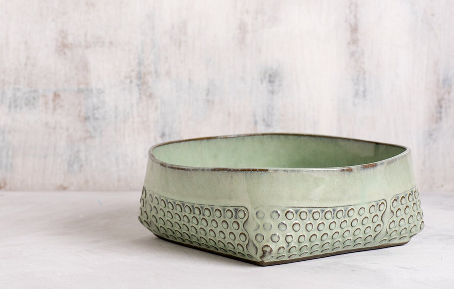 Ceramic bowl Fruit bowl Green salad bowl Modern serving Etsy