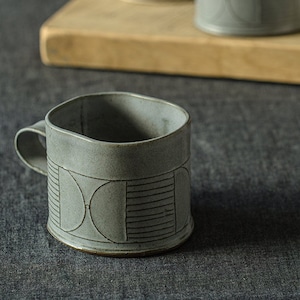 Gray Coffee Mug, Gray Ceramic Mug, Modern Coffee Mug, Minimalist Mug, Unique Coffee Mug, Handmade Mug, Gray Stoneware Mug,Coffee Lovers gift image 1