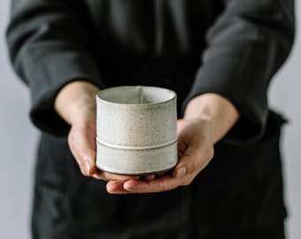 Ceramic Espresso Cup, white Handmade Ceramic Tumbler, Ceramic Modern Cup, White Pottery Espresso Cup, Unique Ceramic Tumblers, Gift for her