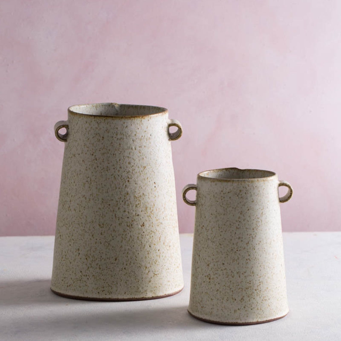 White Pottery Vase Ceramic Vase White Modern Vase With Etsy