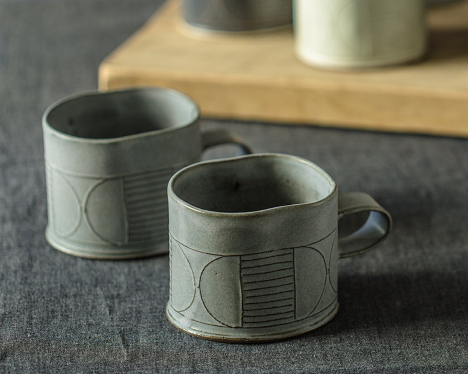 Gray Coffee Mug Gray Ceramic Mug Modern Coffee Mug Etsy
