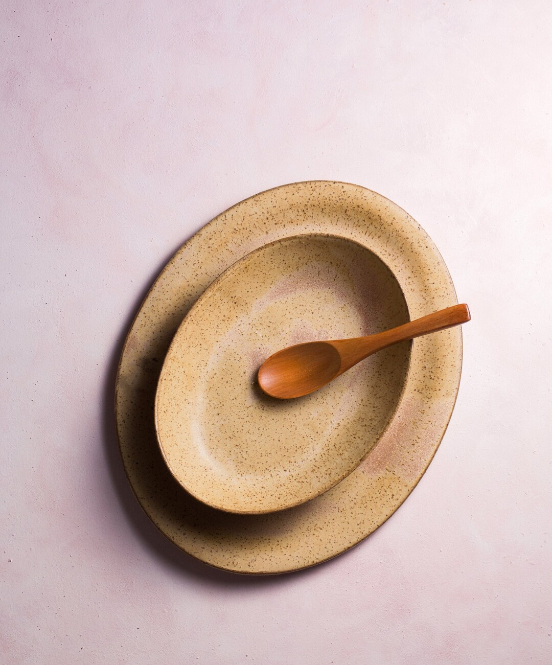 Brown Ceramic Serving Platters, Ceramic Trays Set, Oval Serving Platters Set, Mocca Brown Rustic