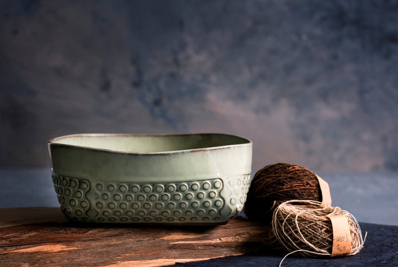 Ceramic bowl Fruit bowl Green salad bowl Modern serving Etsy