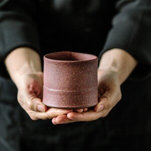 Ceramic Espresso Cup, pink Handmade Ceramic Tumbler, Ceramic Modern Cup, 10 Oz Mugs image 1