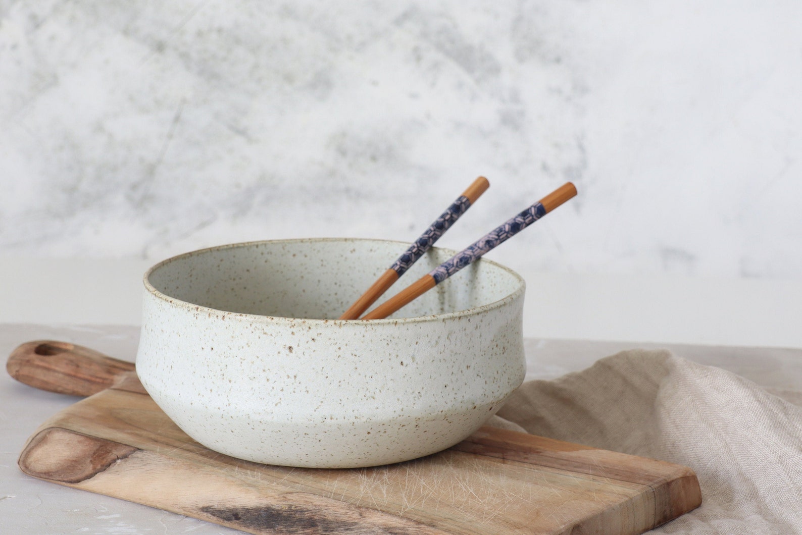 Handmade Salad Bowls Modern Ceramic Bowl White Pottery Etsy