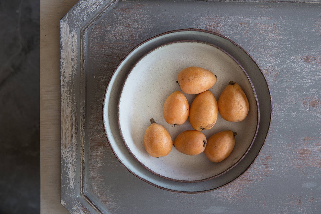 Ensemble de 2 Bols Service, Mélange Nidification en Terre Cuite Blanche, Pâtes/Fruits Soupe, Cadeau