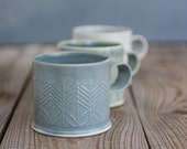 Porcelain mug, Gray coffee cup, Moddern coffee mug, Gray pottery cup, gift for coffee lover, Housewarming gift, mothers day gift