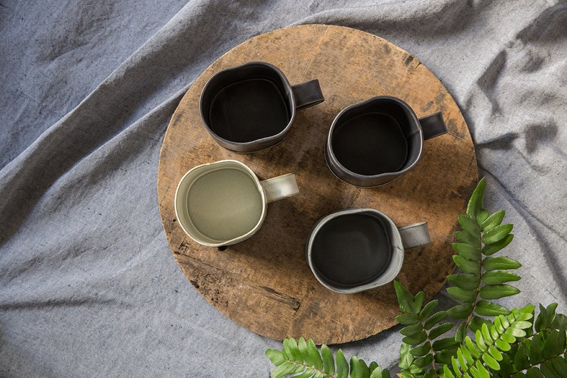 Gray Coffee Mug, Gray Ceramic Mug, Modern Coffee Mug, Minimalist Mug, Unique Coffee Mug, Handmade Mug, Gray Stoneware Mug,Coffee Lovers gift image 8