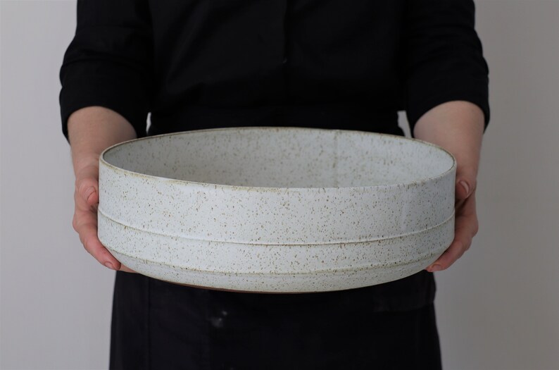 Extra large Ceramic bowl white Ceramic Serving Bowl Modern Etsy