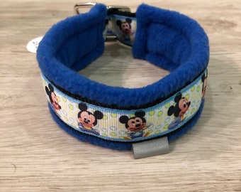 Fleece lined martingale collar for Italian Greyhound/ whippet / Martingale style dog collar