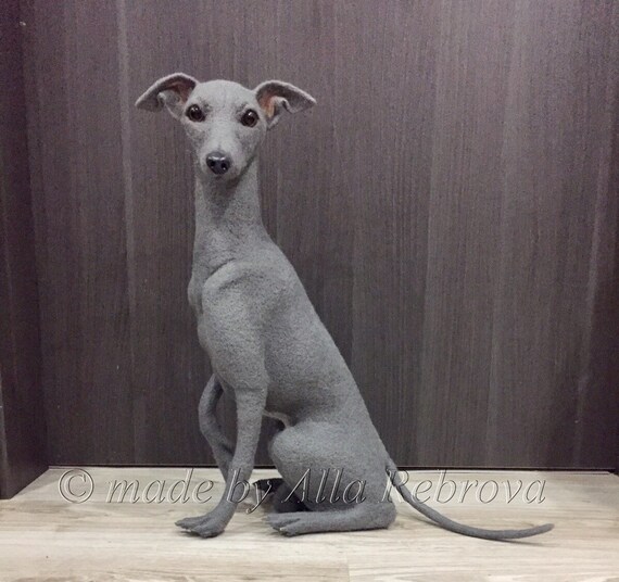 Needle felted 100/% wool doll Whippet Greyhound Italian greyhound dog MINIATURE