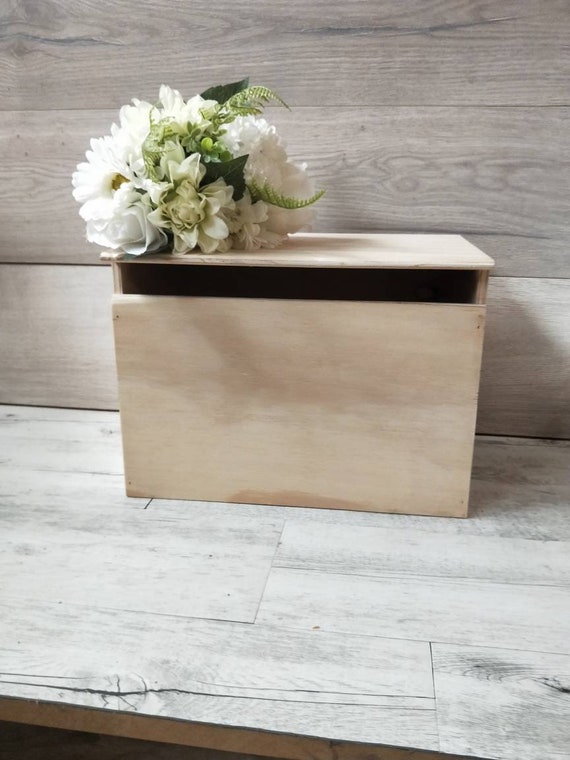 Wedding Card Box Diy Card Box Wood Card Box Wishing Well Etsy
