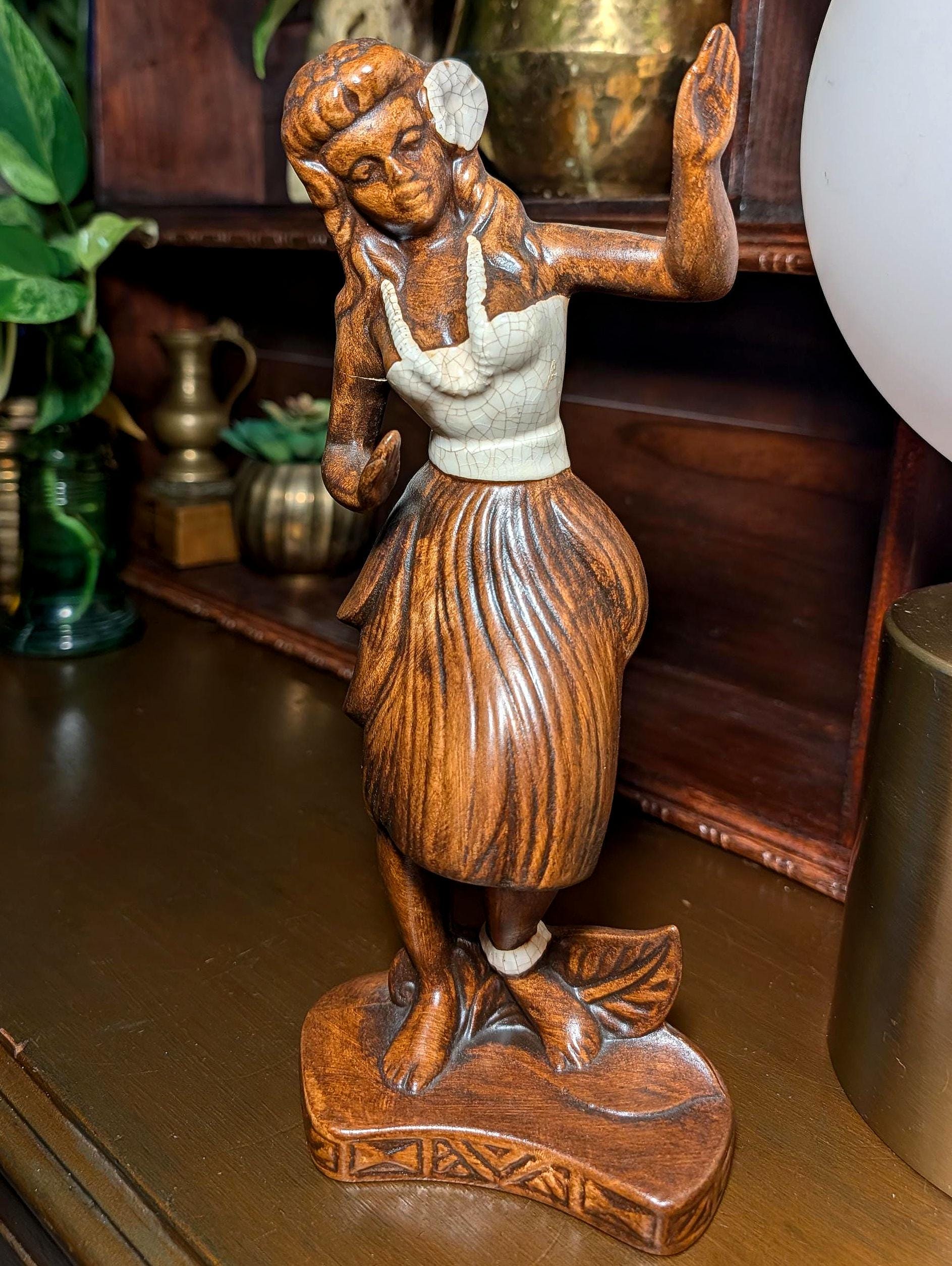 アンティーク　Treasure Craft of Hawaii フラガール 置物 Treasure Craft Hawaiian Figurine - Etsy