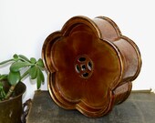 Vintage lacquered pewter box Asian pewter potpourri bowl Chinese pewter censer signed.