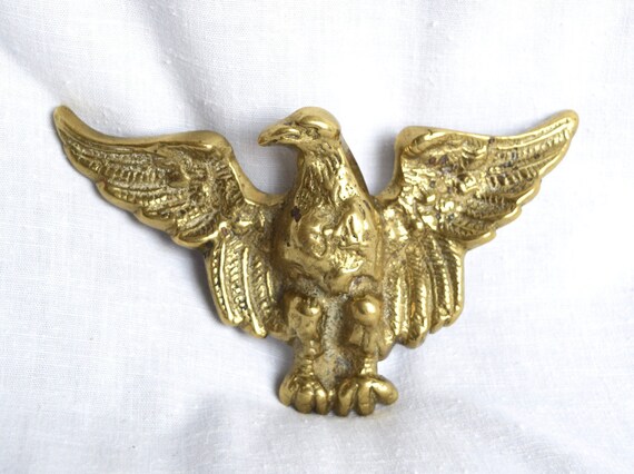 Huge brass belt buckle…English buckle..eagle shap… - image 2