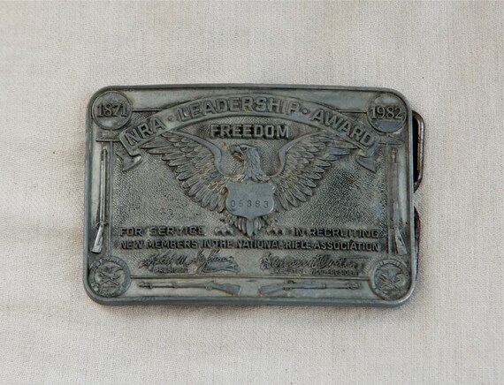 nra belt buckle