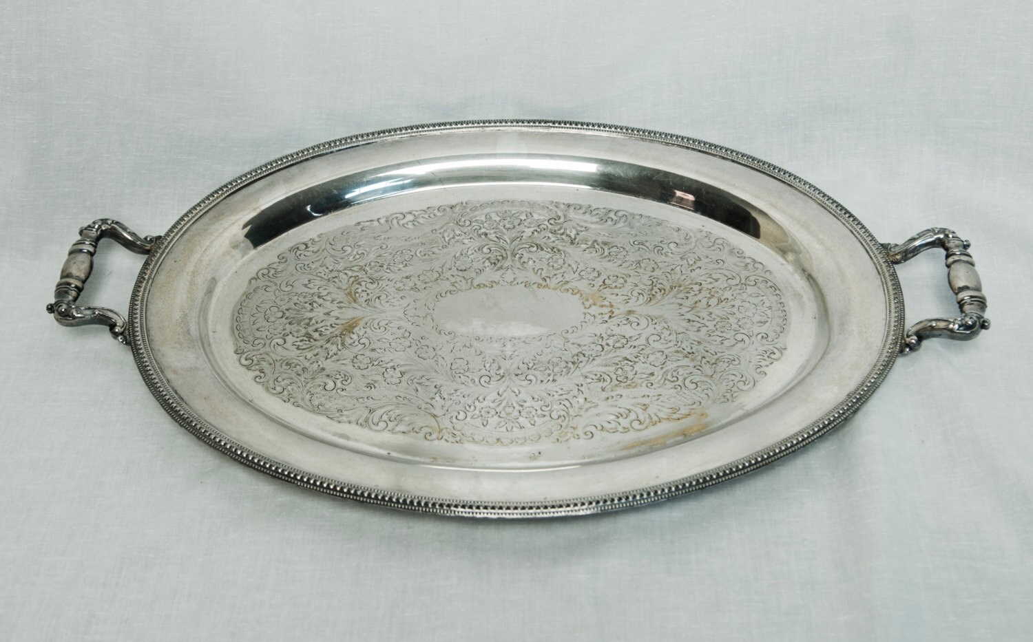 Vintage Glastonbury silver plate traylarge silverplate tray Etsy
